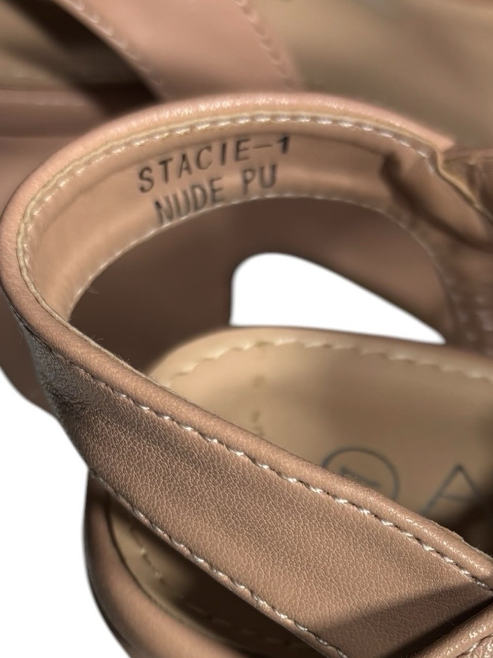 Anna 7 Nude Stacie Women’s Chunky Platform Sandals Beige Tan Pink - Picture 4 of 12